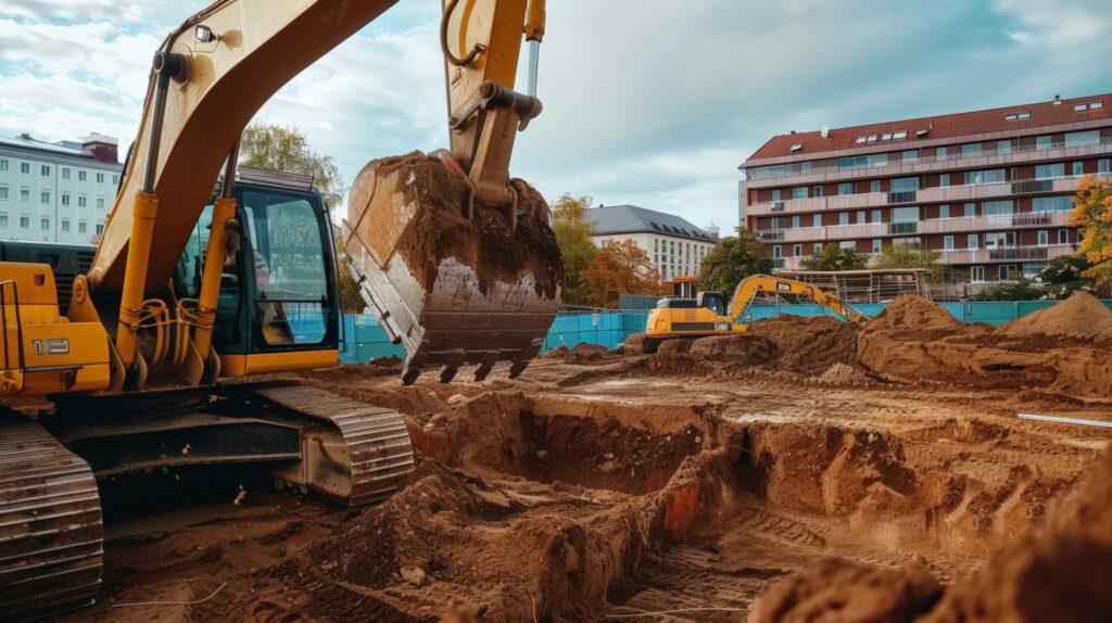 excavation, filling and preparation of soil related to structural engineering work.