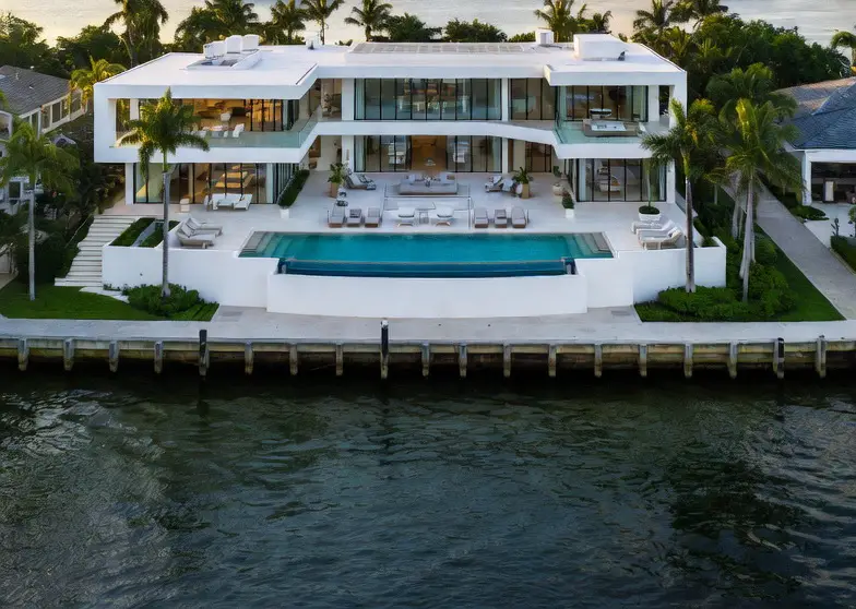 Completed luxury custom home in South Florida