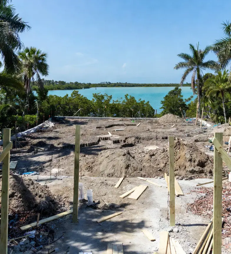 Luxury custom home in South Florida before construction begins