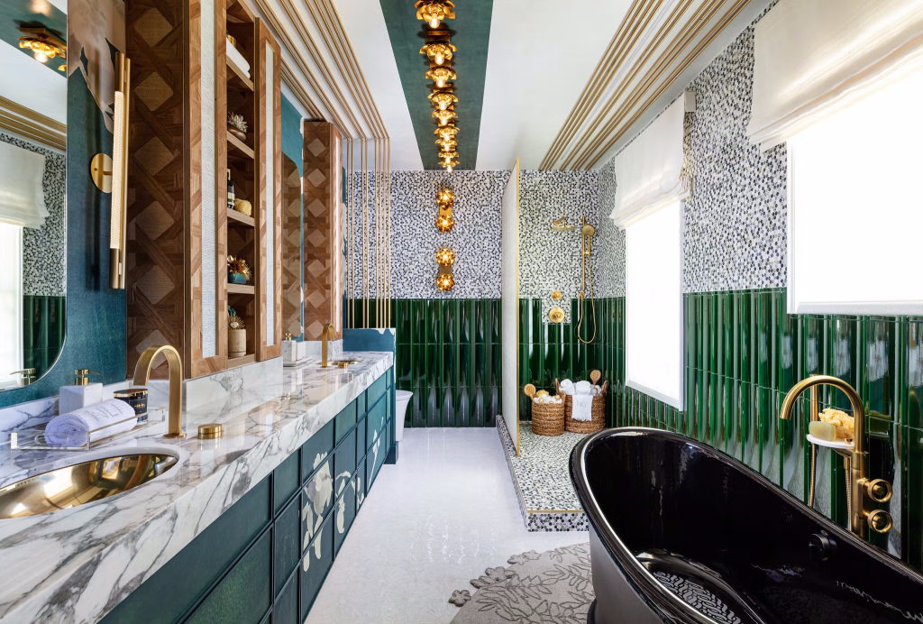 Luxury spa bathroom design in a South Florida home