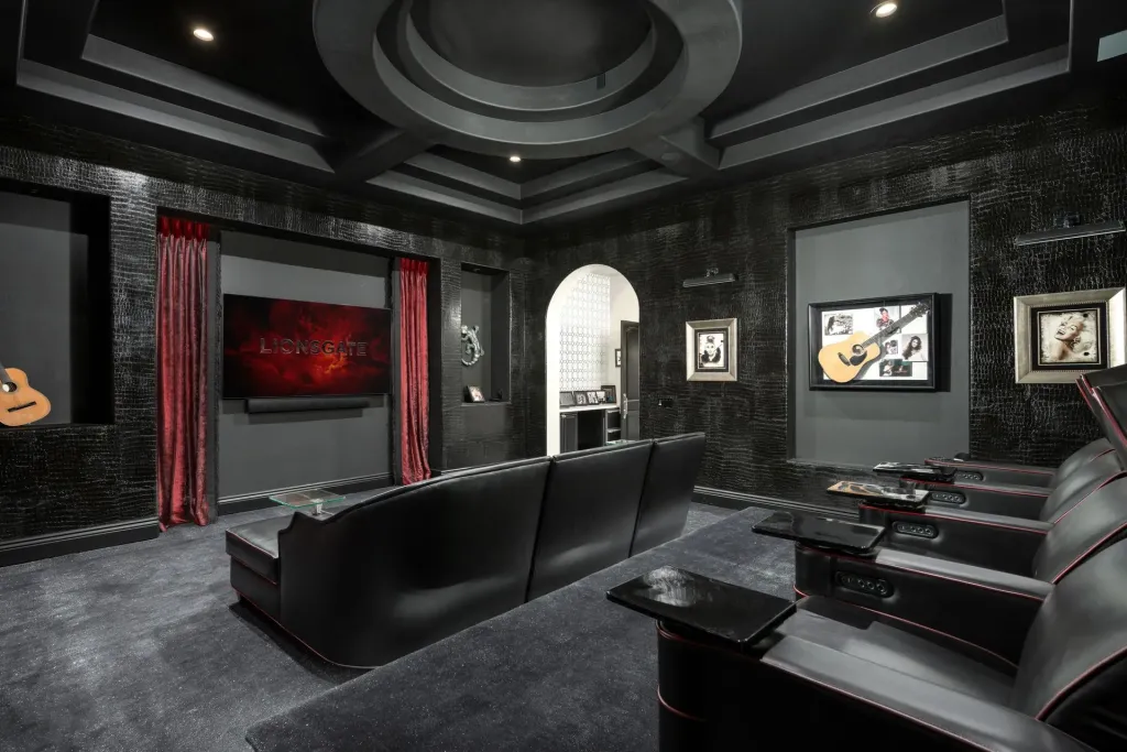Smart home technology control interfaces in a South Florida luxury custom home