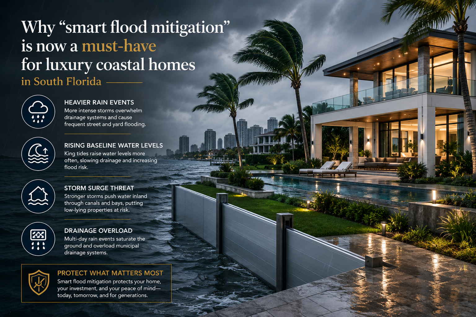 Smart Flood Mitigation Technologies for Luxury Coastal Properties - 1 Smart Flood Mitigation Technologies for Luxury Coastal Properties - Kass Construction & Development, Inc. - smart flood mitigation technologies -