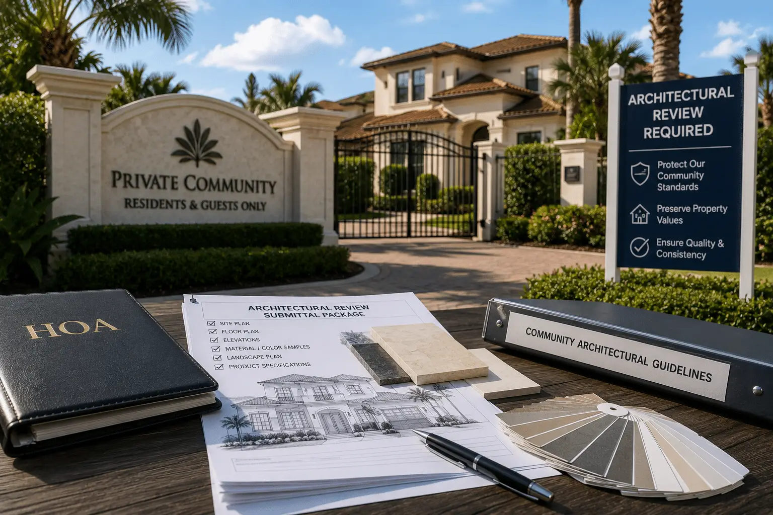 Architectural review boards evaluate plans for a South Florida luxury home