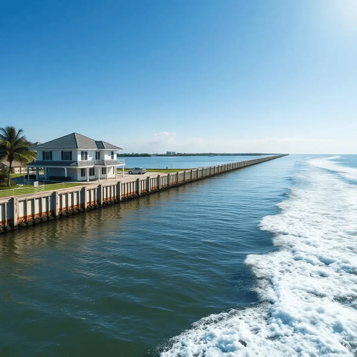 Seawall vs Elevated Foundation: Protecting Waterfront Investment - 1 Seawall vs elevated foundation on a South Florida Intracoastal luxury property