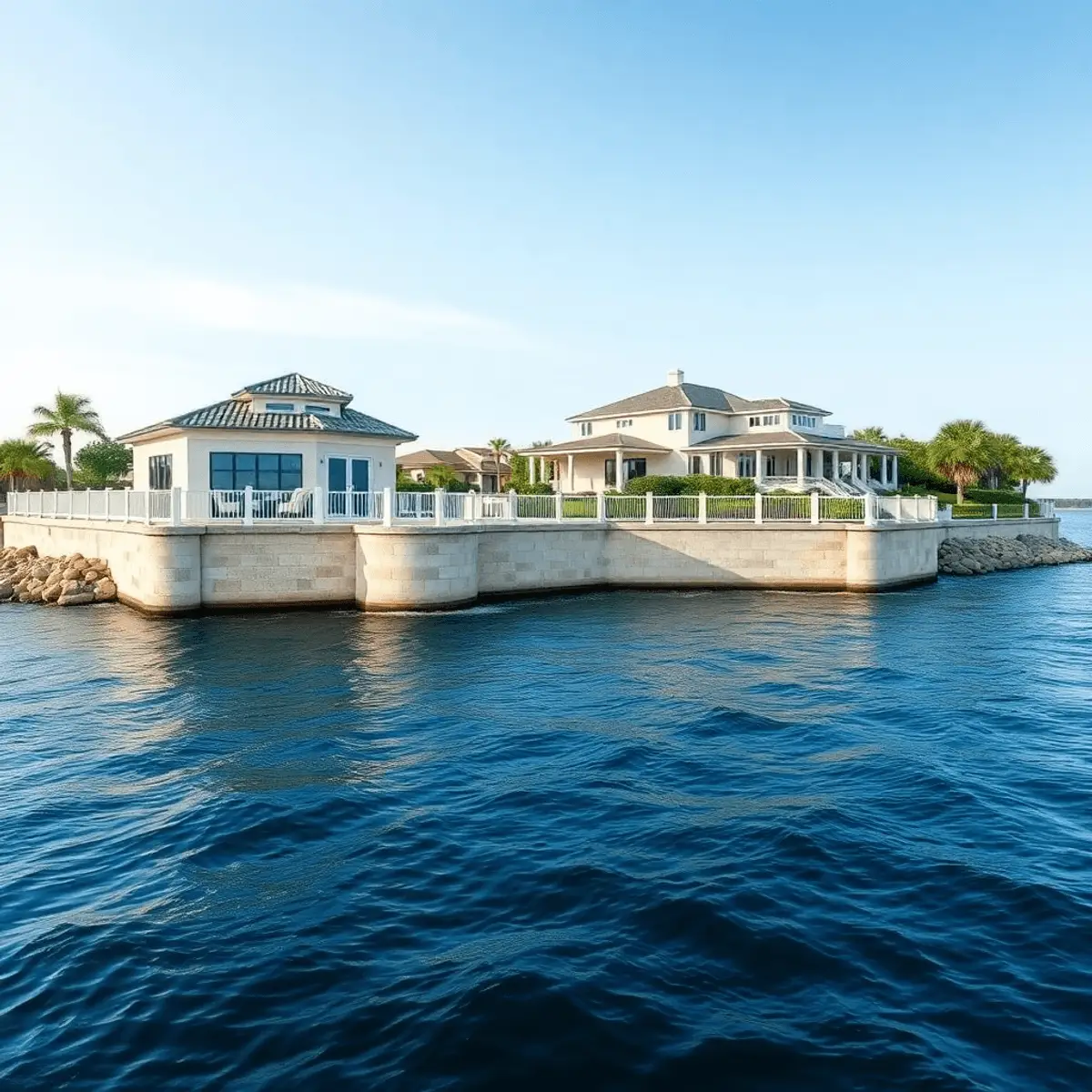 Seawall construction costs and return on investment for a luxury waterfront home