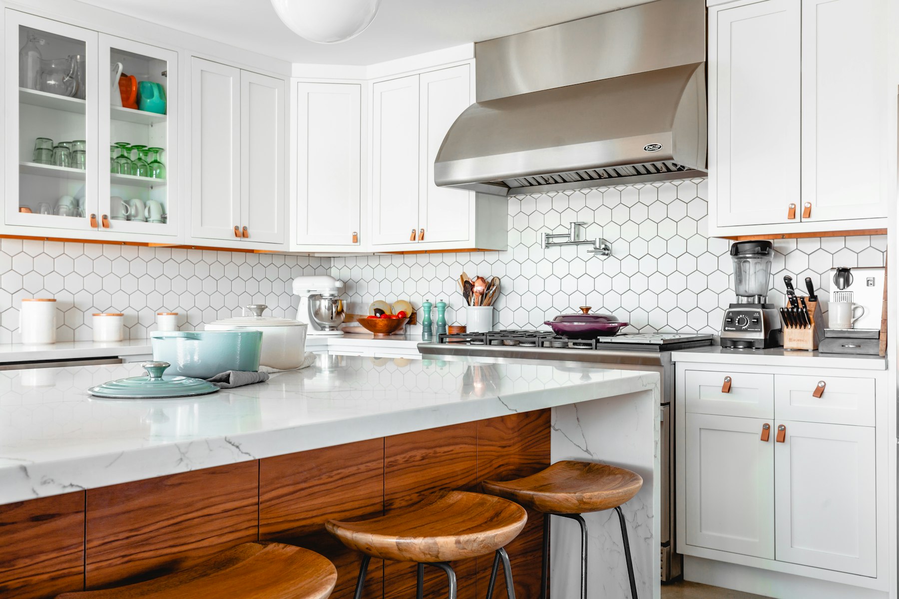 Modern luxury kitchen with large island and high-end finishes