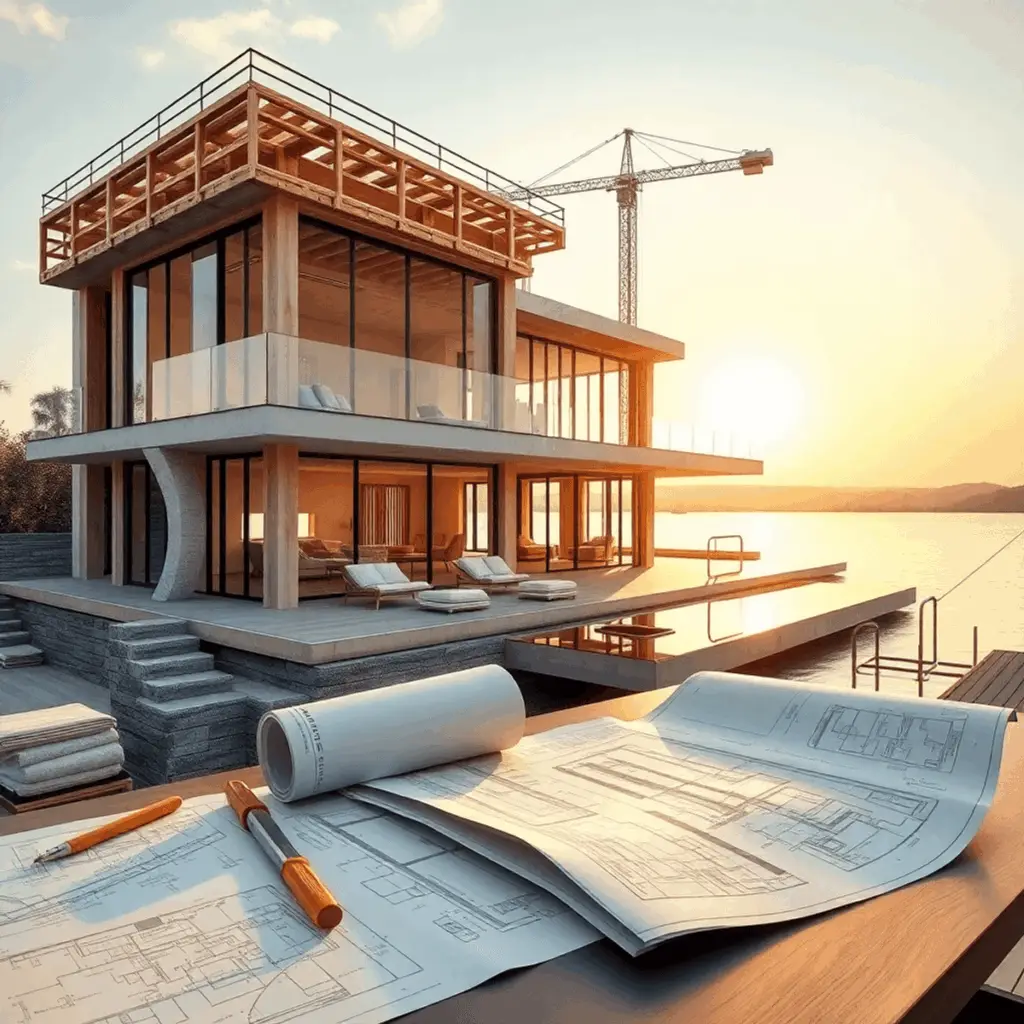 High-net-worth construction oversight of a luxury waterfront build