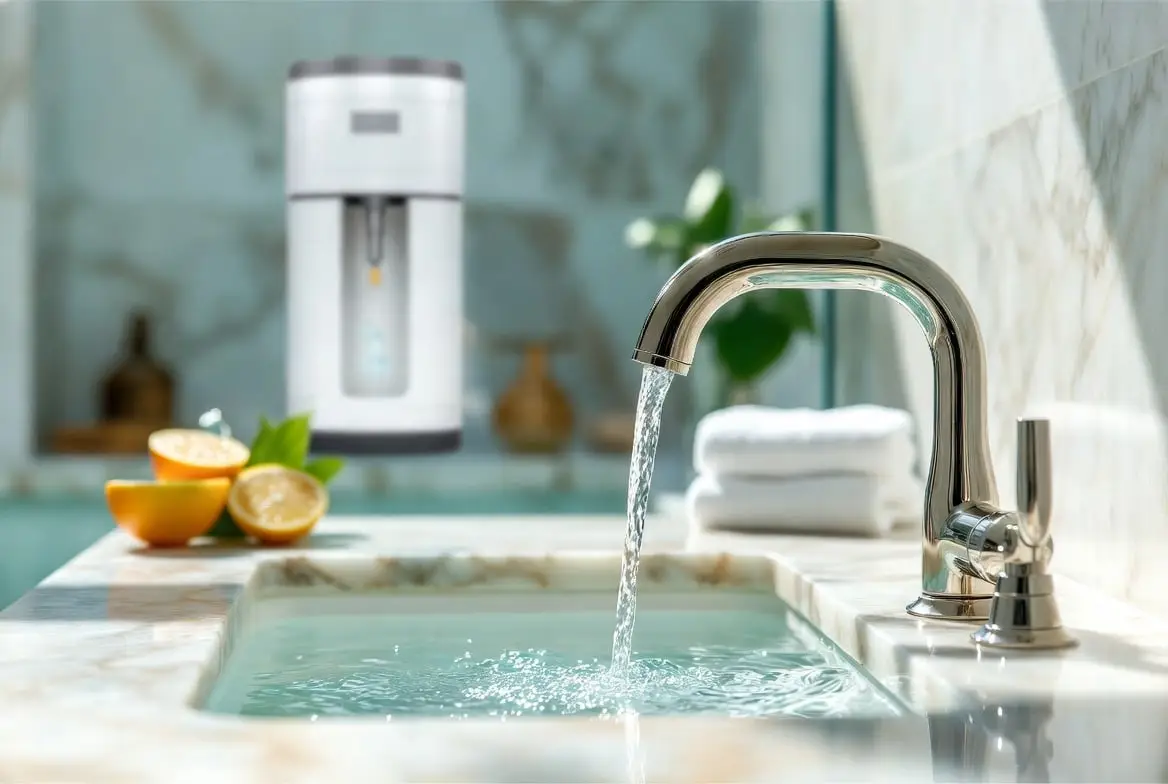 Wellness and Longevity-Focused Home Design in South Florida: 6 Pillars - 1 Kitchen sink with a dedicated filtered drinking-water tap in a South Florida luxury home