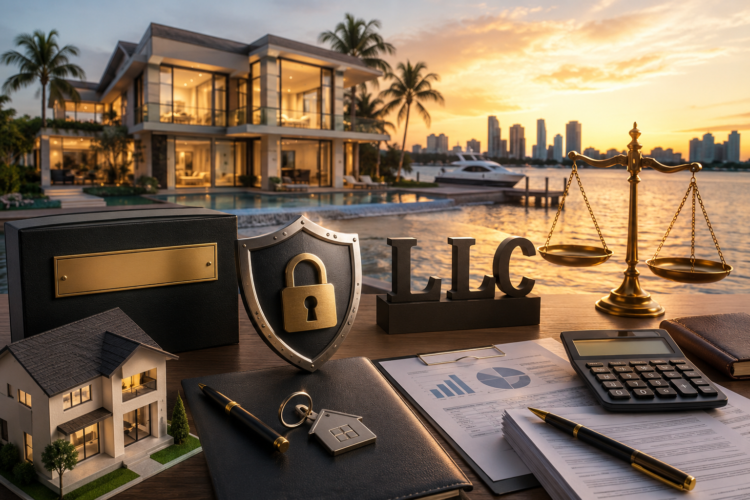 Setting Up an LLC for Foreign Buyers Owning Luxury Property in Florida - 2 Close-up of a home purchase contract and keys