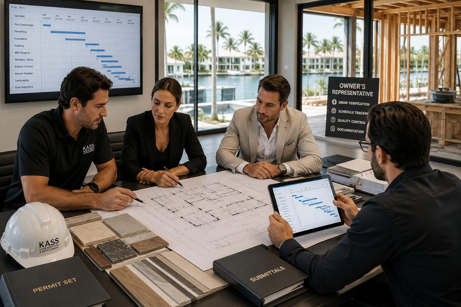 Construction Contract Red Flags - 3 Waterfront luxury home construction in South Florida