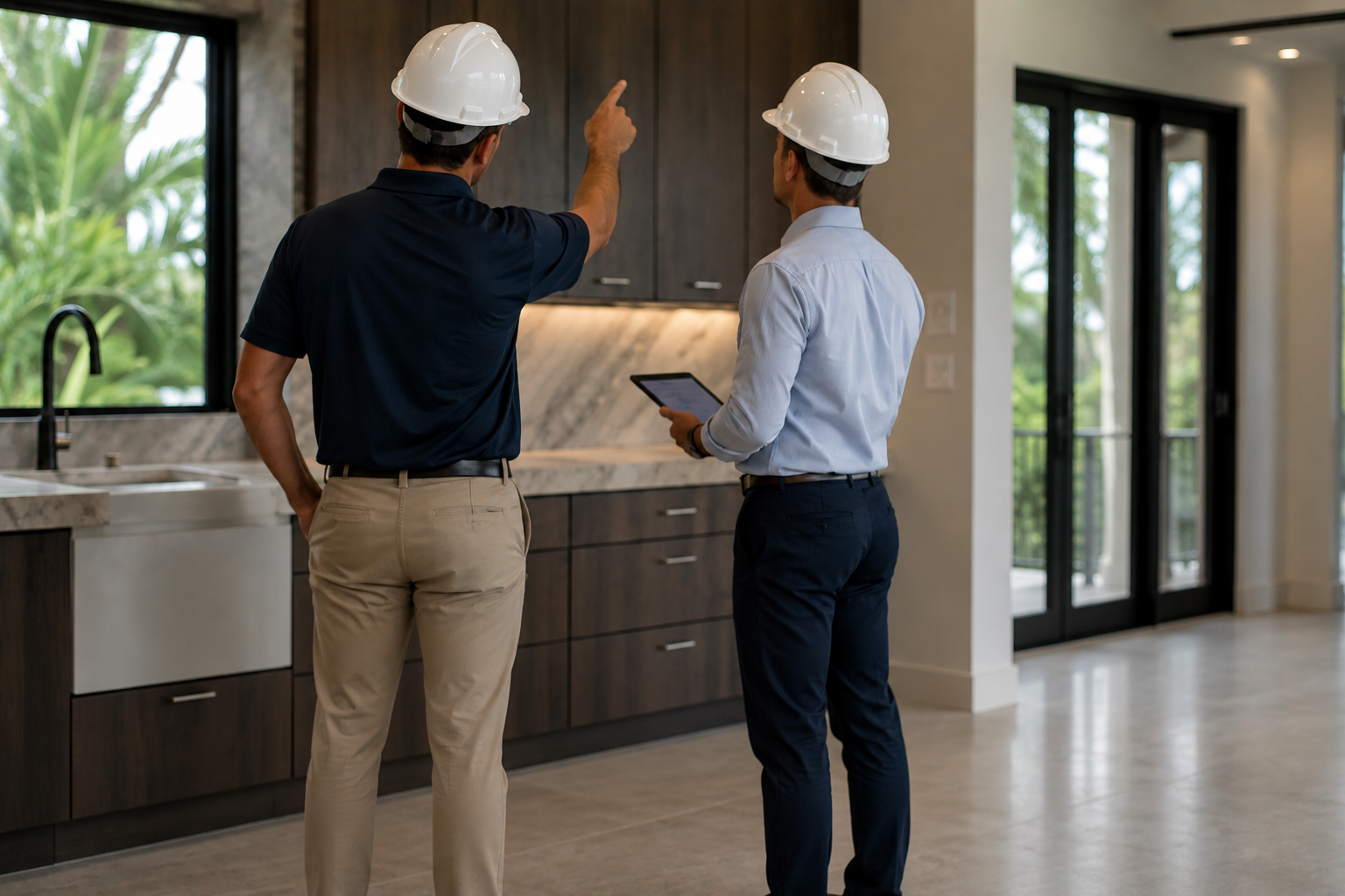 Owner's Rep Role in Quality Control, Inspections & Punch Lists - 3 Contractor completing a punch list with tablet and checklist