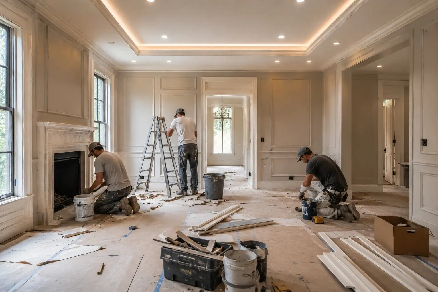 Renovation in progress on the teardown vs renovation path