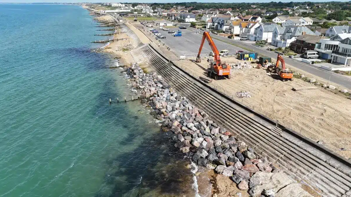 Shoreline work requiring coastal construction permits and environmental review