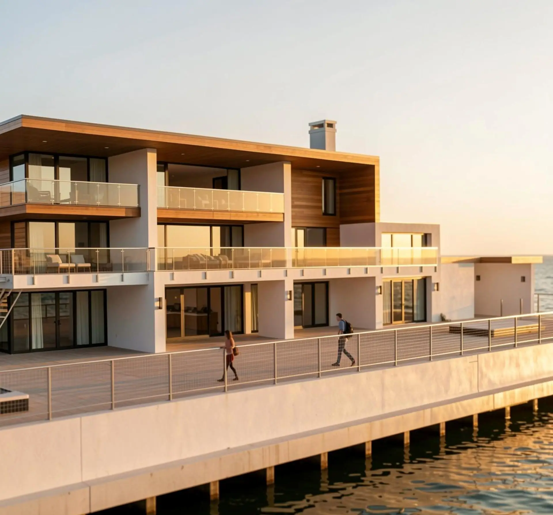 A waterfront project moving through the custom home permitting timeline