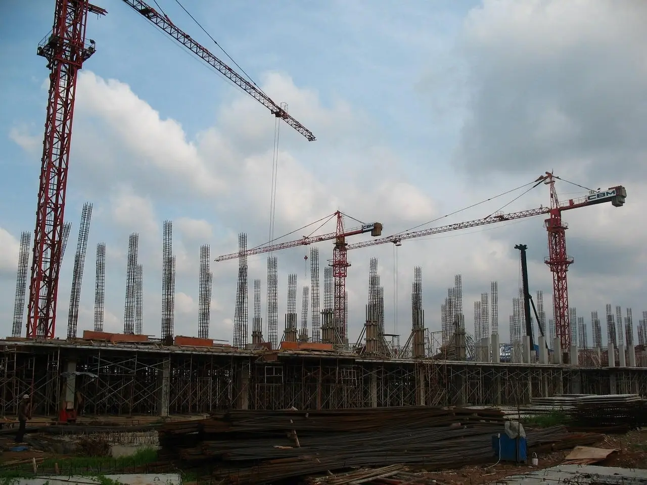 Active construction site covered by insurance and bonding