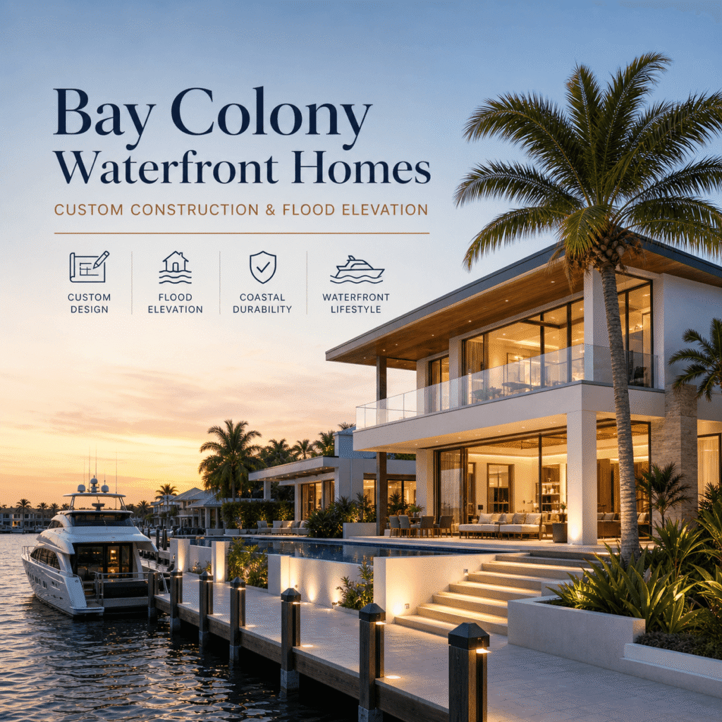 Bay Colony Waterfront Homes | Custom Construction & Flood Elevation