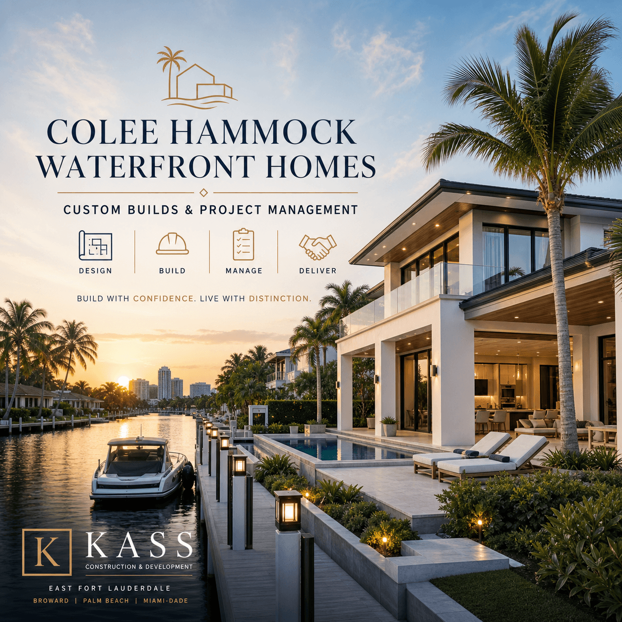 Colee Hammock Waterfront Homes: Custom Builds and Management - 1 Colee Hammock waterfront homes graphic: custom builds and project management in East Fort Lauderdale