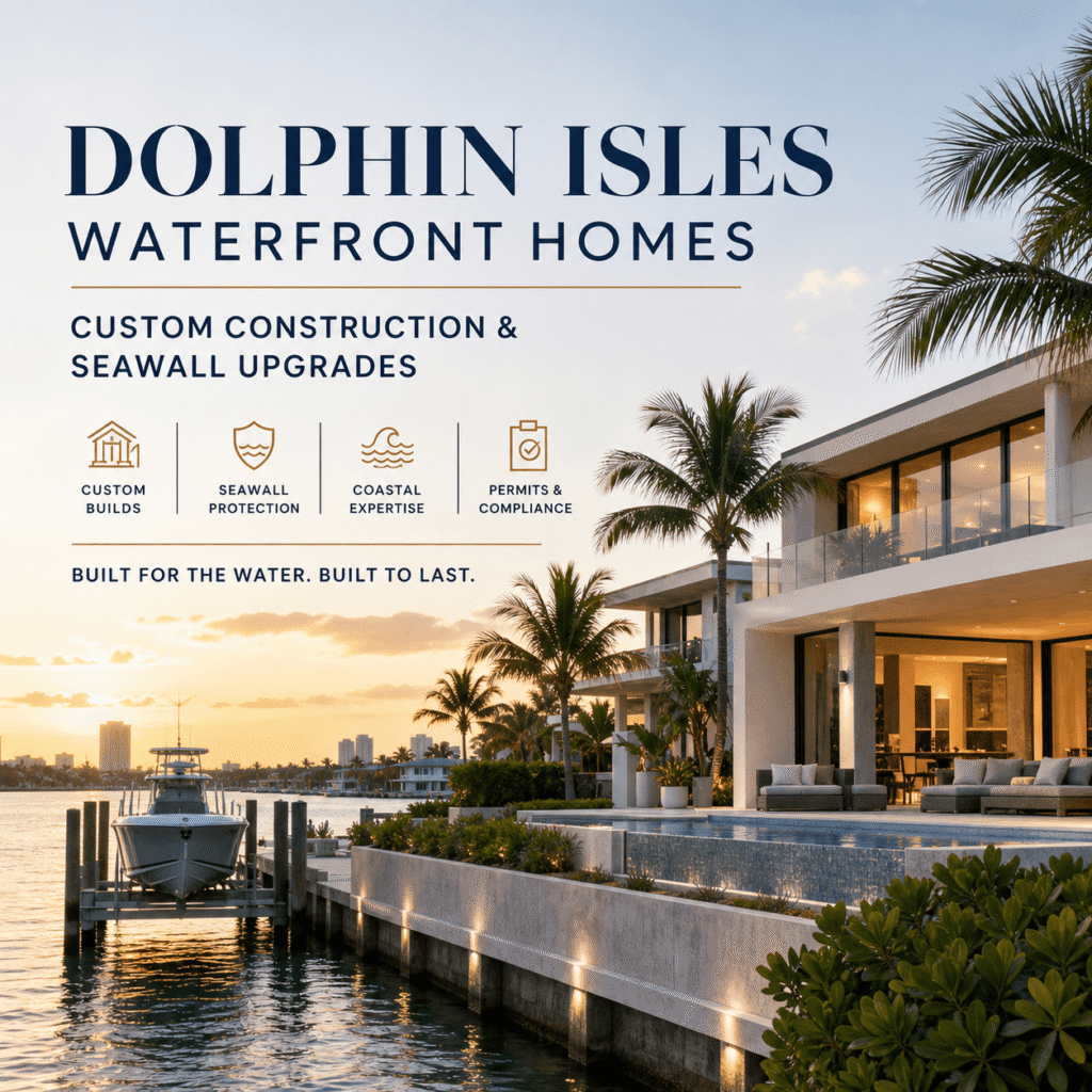 Dolphin Isles Waterfront Homes | Custom Construction & Seawall Upgrades