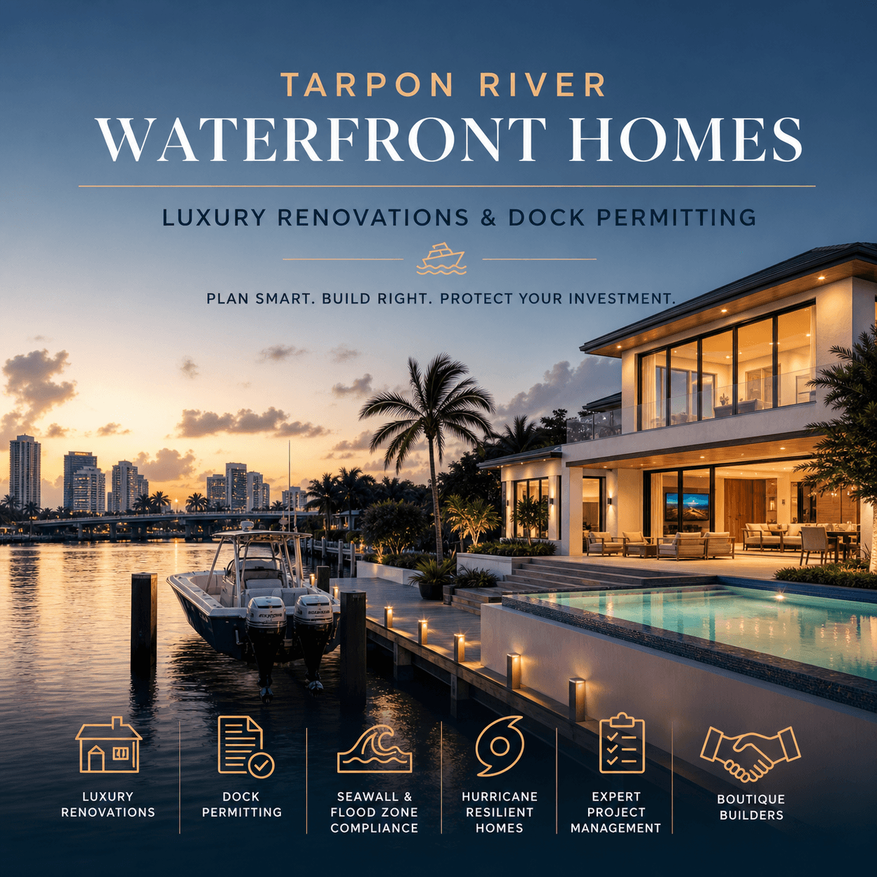 Fort Lauderdale Tarpon River waterfront homes: luxury renovations and dock permitting