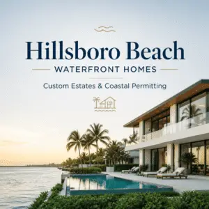 Hillsboro Beach Waterfront Homes: Kass Construction graphic, custom estates and coastal permitting
