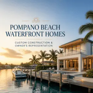 Pompano Beach Waterfront Homes: Kass Construction graphic, custom construction and owner's representation